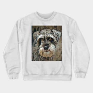 Mini Shnauzer portrait Crewneck Sweatshirt